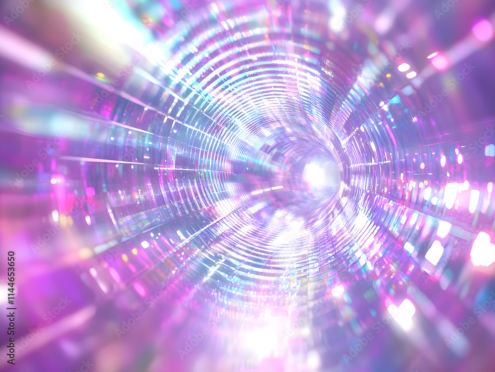 Poster dynamic light patterns creating a vortex effect in abstract art digital realm visual content colorfu