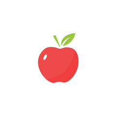Simple apple vector icon,  apple logo template.