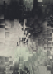 An abstract glitch art texture background image design.