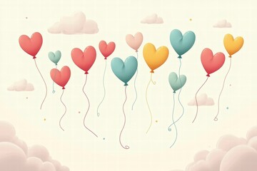 birthday card with balloons