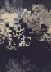 An abstract glitch art texture background image design.