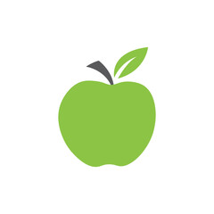 Simple apple vector icon,  apple logo template.