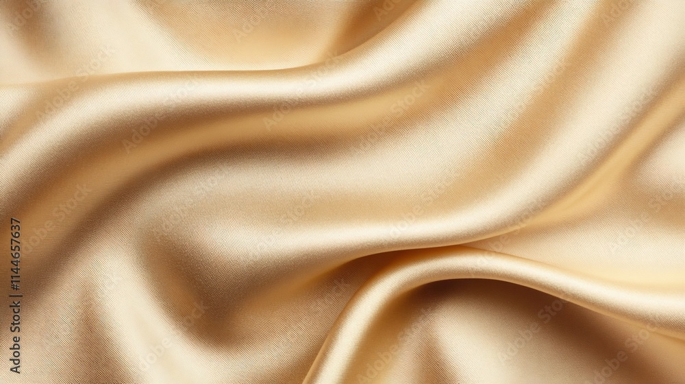 Poster soft and shimmering golden textile texture with alluring sparkle and clean space for text overlay
