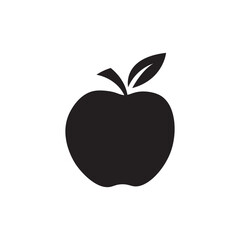 Simple apple vector icon,  apple logo template.