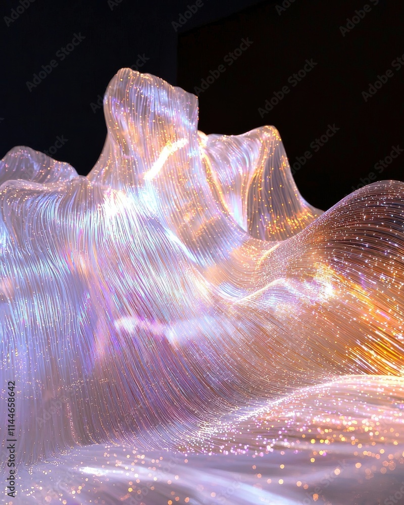 Poster futuristic textile design innovation digital studio visual content modern environment abstract viewp