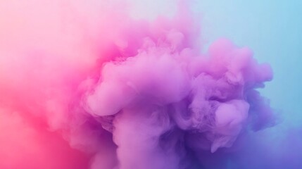 Fototapeta premium Subtle Violet Smoke Flowing in Ethereal Cosmic Space with Clear Copy Space