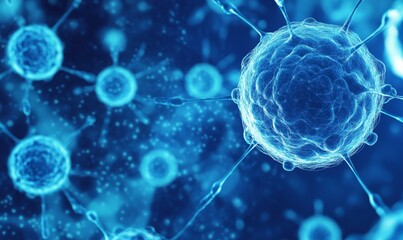 Abstract cellular cell medical technology background