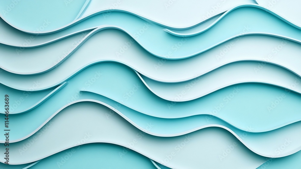 Aufkleber subtle wave pattern in pale blue gradient ideal for tech branding