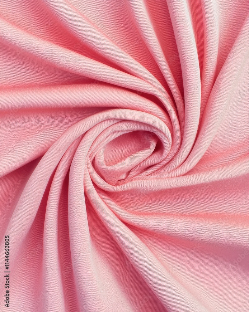Poster macro shot of spandex fabric texture studio close-up view soft pink color textile design concept