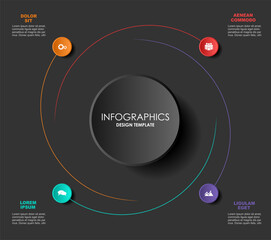 Infographic design template with place for your data. Vector illustration. © Khvost