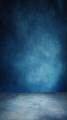 Fototapeta premium Blue textured backdrop and floor photo mockup.. AI Generated