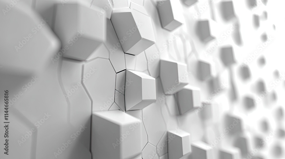 Poster abstract background of a digital hexagon .