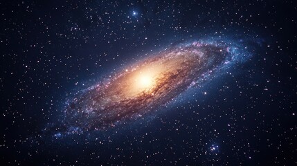 Obraz premium Stunning andromeda galaxy view clear night sky astronomy cosmic environment celestial perspective