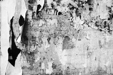 Old ripped torn blank black and white posters textures backgrounds grunge creased crumpled paper...