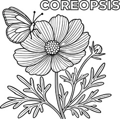 Obraz premium Petals & Pencils Stunning Flower Coloring Pages, Floral Fantasies Color Your Favorite Flowers