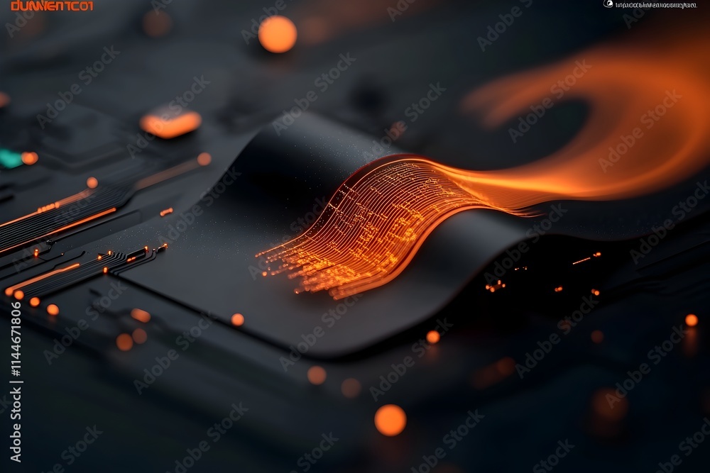 Poster mesmerizing abstract digital canvas that accentuates the interconnected nature of modern computing f