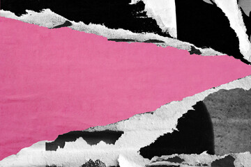 Old ripped torn blank grunge posters backgrounds creased crumpled paper backdrop surface placard...