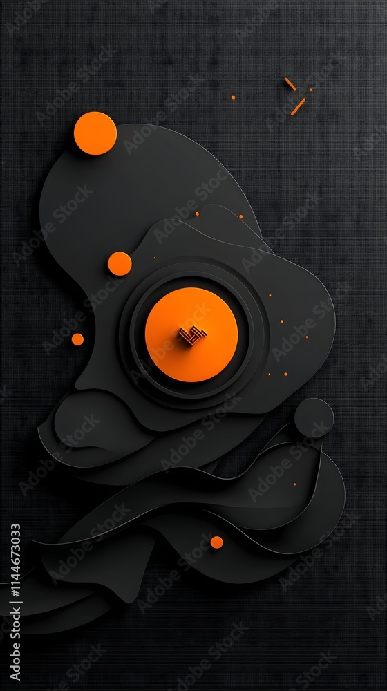 Poster elegant and minimalist digital canvas featuring clean geometric shapes subtle gradients and a sense 