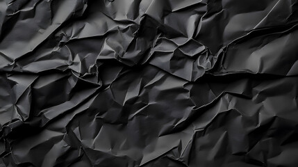 Obraz premium Crumpled black paper background