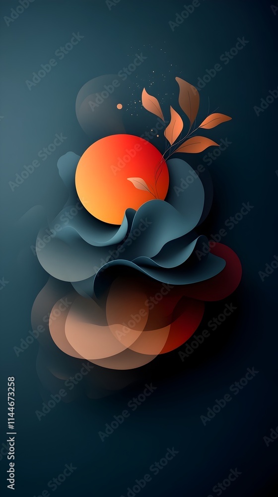Poster hyper minimalist digital canvas featuring clean geometries subtle gradients