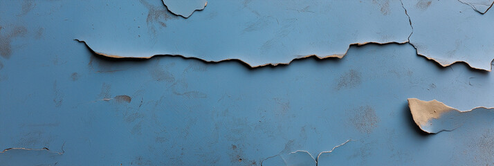 This abstract image shows a blue surface with delicate cracks, signifying aged beauty and introspection while exuding a mysterious and vintage aesthetic.