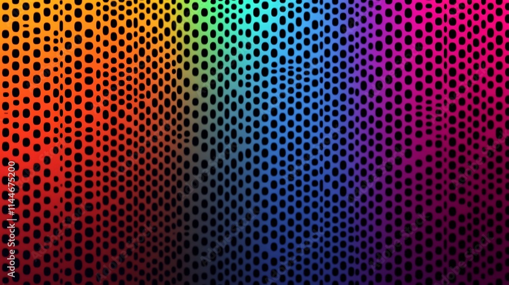 Poster vivid neon gradient mesh background with geometric abstract pattern