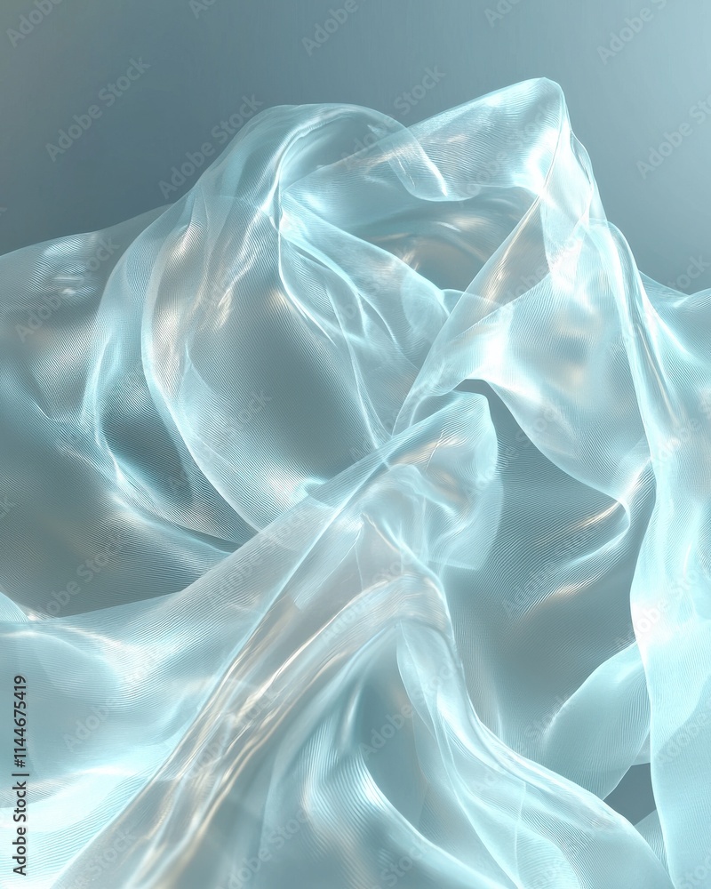 Poster dynamic textile texture heatsensitive fabric reaction studio setting abstract art close-up viewpoint
