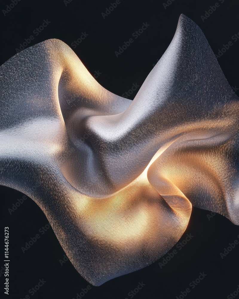 Poster dynamic textile texture abstract studio digital art dark background close-up visual harmony for seo 