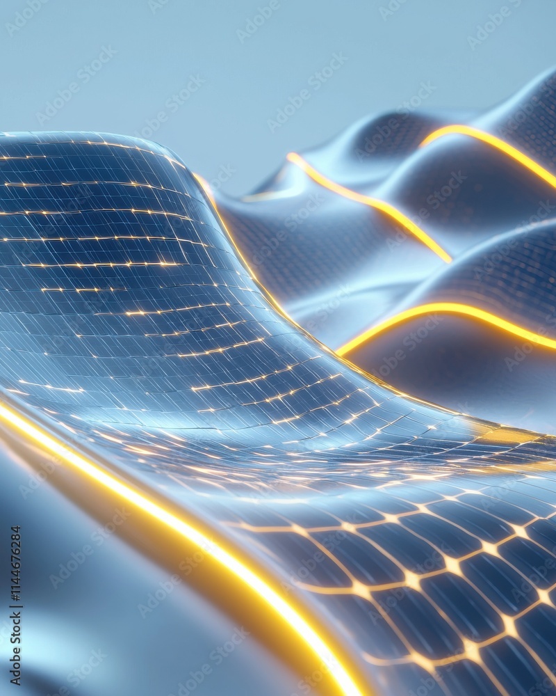 Poster dynamic textile texture concept of flexible surfaces abstract environment digital art futuristic vie