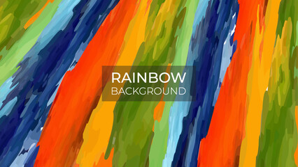 artistic background, vector with brush strokes, brush paint acrylic look rainbow background