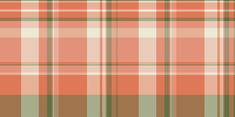 Kitchen pattern check textile, merry christmas tartan vector fabric. Sketching plaid seamless background texture in orange and red colors.