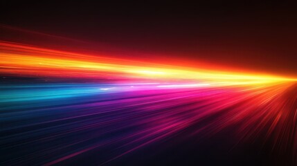 Fototapeta premium Colorful light effect radiates vibrantly from the top in a dynamic display of energy