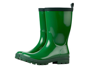 green rubber boots