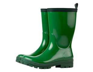 green rubber boots