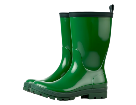 green rubber boots