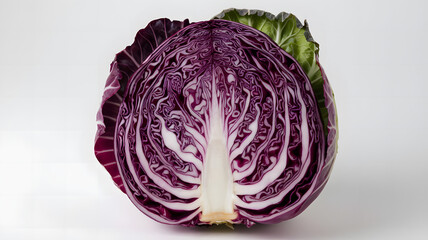 Obraz premium Photo cabbage fruit in white background