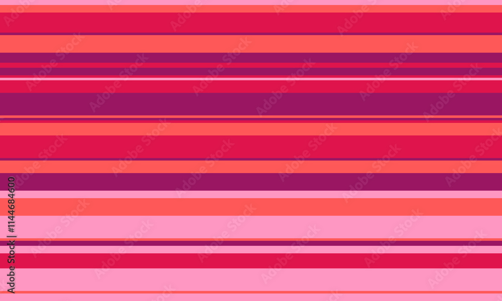 Poster geometric stripes seamless vector pattern with horizontal lines in varied colours, creating an abstr