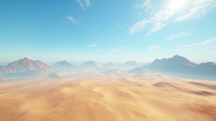 Fototapeta premium Gigapixel aerial view of vast sand dunes in a stunning natural desert landscape