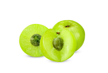 Indian gooseberry isolated with clipping path