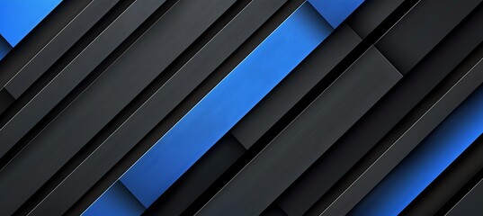 A visually appealing abstract background in blue and black shades, featuring crisp diagonal lines arranged geometrically.
