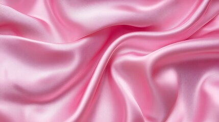 Fototapeta premium A close up of a pink satin fabric with a very soft feel. AI Generated
