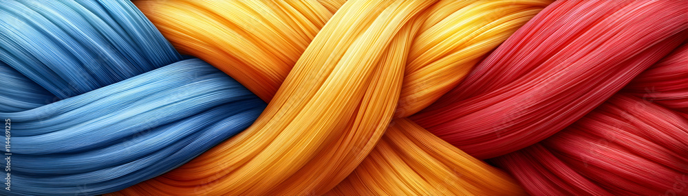 Aufkleber intricate colorful fabric, woven threads entwine, creating a vibrant abstract tapestry of deep hues 