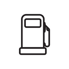 Simple gas station glyph icon petrol and fuel pump sign vector eps.
