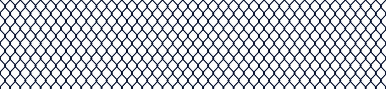 Seamless net pattern with wire mesh and grid texture. Abstract design for soccer, fishing, and sports goals in black and white. Flat vector illustration isolated on white background.