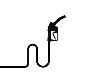 Simple gasoline pump nozzle icon.Gas station icon. Flat design style vector.
