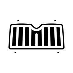 sunshade accessory glyph icon vector. sunshade accessory sign. isolated symbol illustration