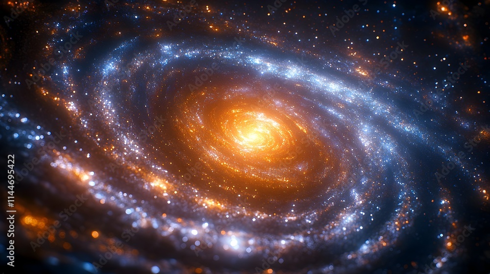 Poster kaleidoscopic digital cosmos with swirling galaxies pulsing nebulae and a sense of cosmic wonder sui