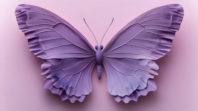 A purple butterfly with a black head and antennae - Powered by Adobe