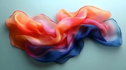 Obraz premium A colorful scarf with blue, pink, and orange colors