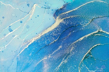 Original artwork photo of marble ink abstract art. High resolution photograph from exemplary original painting. Abstract painting was painted on HQ paper texture to create smooth marbling pattern.